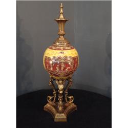 Porcelian & Brass ornate lamp -