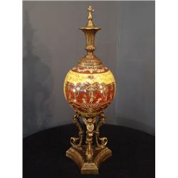 Porcelian & Brass ornate lamp 
