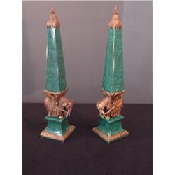 Pair of ornamental oblisks 