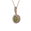 Image 1 : 1.50 ctw Intense Blue Diamond Necklace 10K Rose Gold