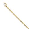 Image 1 : 14k Yellow Gold Diamond Linked Bracelet - 7 in.