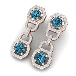 2.50 ctw VS/SI Princess Diamond Stud Earrings 10K Rose Gold
