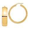 Image 1 : 14k Yellow Gold Hoop Earrings - 10x37 mm