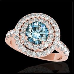 12 ctw Sky Blue Topaz & VS/SI Diamond Ring 18K Yellow Gold