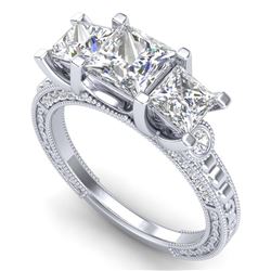 5.12 ctw Ruby & Diamond Ring 14K White Gold