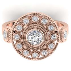 1.25 ctw VS/SI Diamond 2pc Set Solitaire Halo 14K White Gold
