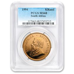 1994 South Africa 1 oz Gold Krugerrand MS-68 PCGS