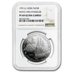 1991 Russia 1 oz Palladium Novo Archangelsk PF-69 NGC