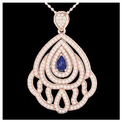 175 ctw Amethyst & Diamond Eternity Necklace 14K Rose Gold