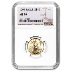1994 1/4 oz Gold American Eagle MS-70 NGC
