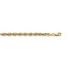 Image 1 : 14k Yellow Gold 3.75 mm Diamond Cut Silky Rope Chain - 20 in.