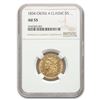 Image 1 : 1834 $5 Classic Head Half Eagle AU-55 NGC (Crosslet 4)