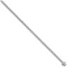 Image 1 : 14k White Gold 2.4 mm Round Diamond 3ct Bracelet - 7 in.