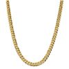 Image 1 : 14k Yellow Gold 8.5 mm Beveled Curb Chain - 28 in.
