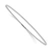 Image 1 : 14K White Gold Beaded Slip On Bangle