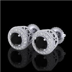 1.45 ctw SI Fancy Blue Diamond Solitaire Ring 10K Rose Gold