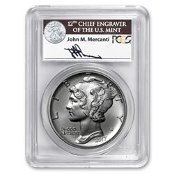 2017 1 oz Palladium American Eagle MS-70 PCGS (FDoI\, Mercanti)