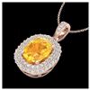 Image 2 : 1.12 ctw Intense Fancy Yellow Diamond Art Deco Ring 18K Rose Gold