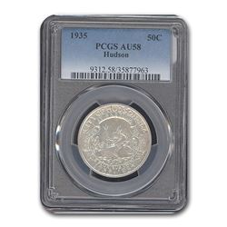 1935 Hudson Half Dollar Commem AU-58 PCGS