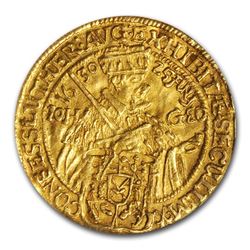 1630 German State Saxony-Albertine Gold Ducat AU-58 NGC