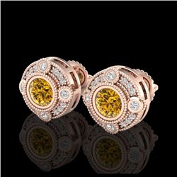 2.75 ctw VS/SI Diamond Stud Earrings 18K White Gold