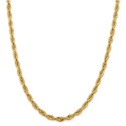10k Yellow Gold 5.4 mm Semi-Solid Rope Chain - 22 in.