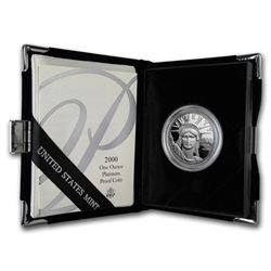 2000-W 1 oz Proof Platinum American Eagle (w/Box & COA)
