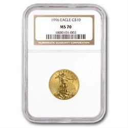1996 1/4 oz Gold American Eagle MS-70 NGC