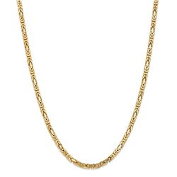 14k Yellow Gold 4 mm Byzantine Chain - 22 in.