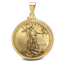 2019 1 oz Gold Eagle Pendant (Diamond-ScrewTop Bezel)