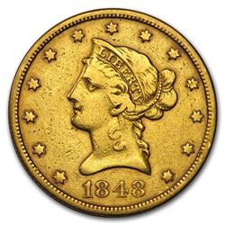 1848 $10 Liberty Gold Eagle VF