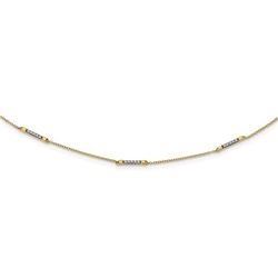 14k Yellow Gold .25ct Diamond 5-Station Necklace - 16 in.