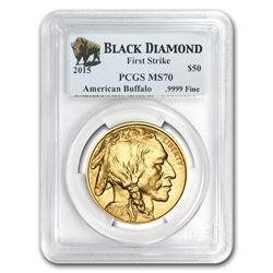 2015 1 oz Gold Buffalo MS-70 PCGS (FS\, Black Diamond)