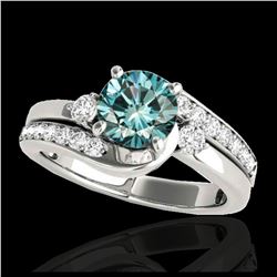 1.90 ctw H-SI/I Diamond Solitaire Halo Ring 10K White Gold