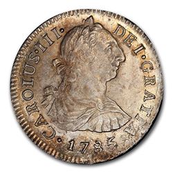 1785 LIMAE-MI Peru Silver 2 Reales Charles III MS-64 PCGS