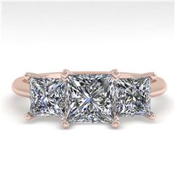 3.82 ctw Aquamarine & Diamond Necklace 14K Rose Gold