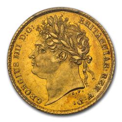 1825 Great Britain Gold Half-Sovereign George IV MS-63 PCGS