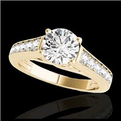 2.01 ctw Intense Fancy Yellow Diamond Art Deco Earrings 18K Rose Gold