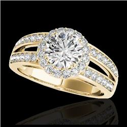 1.69 ctw Intense Fancy Yellow Diamond Art Deco Earrings 18K Rose Gold