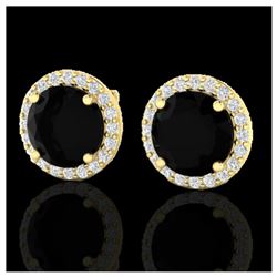 1.50 ctw VS Black Diamond Solitaire Ring 10K White Gold