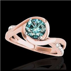 1.50 ctw H-SI/I Diamond Solitaire Halo Ring 10K Yellow Gold