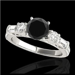 1.45 ctw SI Intense Yellow Diamond Ring 10K White Gold