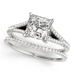 2.15 ctw Rubellite & Diamond Ring 14K White Gold
