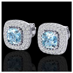1.40 ctw SI Fancy Blue Diamond Solitaire Ring 10K Rose Gold