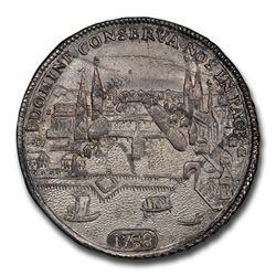 1758 Swiss Cantons ZÃ¼rich Silver Thaler AU-58 PCGS