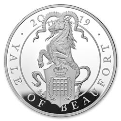 2019 GB Proof 5 oz Silver Queen's Beasts Yale (w/Box & COA)