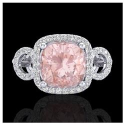 1.30 ctw SI Fancy Blue Diamond Solitaire Halo Ring 10K Rose Gold