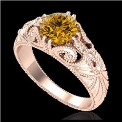 2 ctw VS/SI Diamond Solitaire Art Deco Ring 18K White Gold