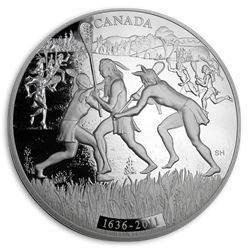 2011 Canada 1 kilo Silver $250 375th Anniv of Lacrosse (w/o Box)