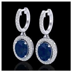 1.50 ctw Fancy Intense Blue Diamond Art Deco Necklace 18K Rose Gold